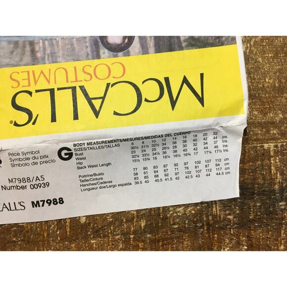 McCalls Sewing Pattern M7988 Costume Outlander Dress Civil War Ohara 6-14 UNCUT - Picture 3 of 3